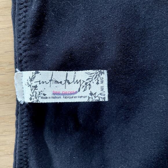 Intimately Free People Square Neck Black Bodysuit Size M/L - Picture 3 of 5